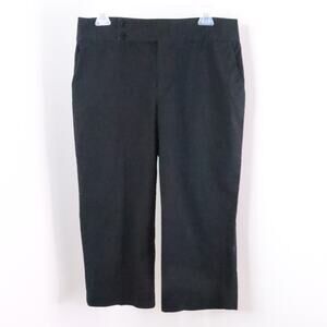 Lauren Ralph Lauren Women’s 10 Black Cotton Stretch Cropped Capri Trouser Pants